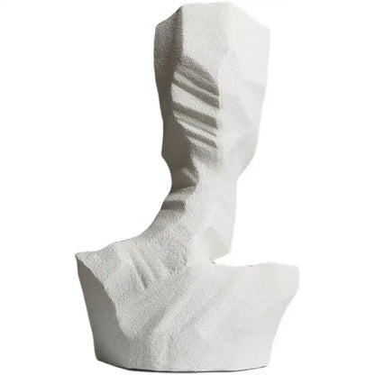 Modern black & white abstract characters sculpture living room bookends