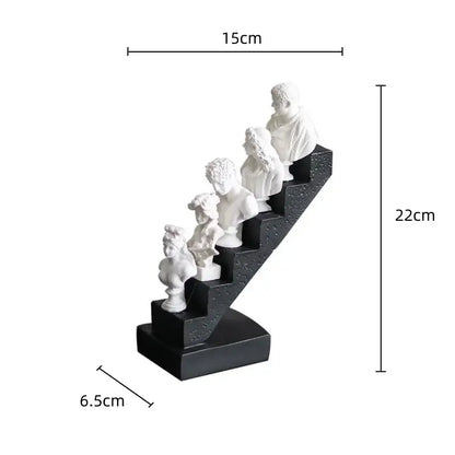 Abstract david statue sculpture white marble living room home decor