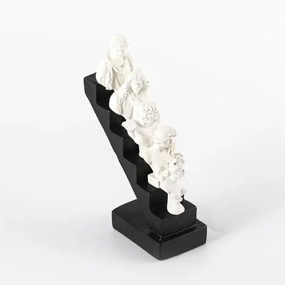 Abstract david statue sculpture white marble living room home decor