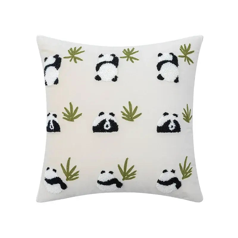 Abstract embroidery soft velvet cushion cover living room pillow