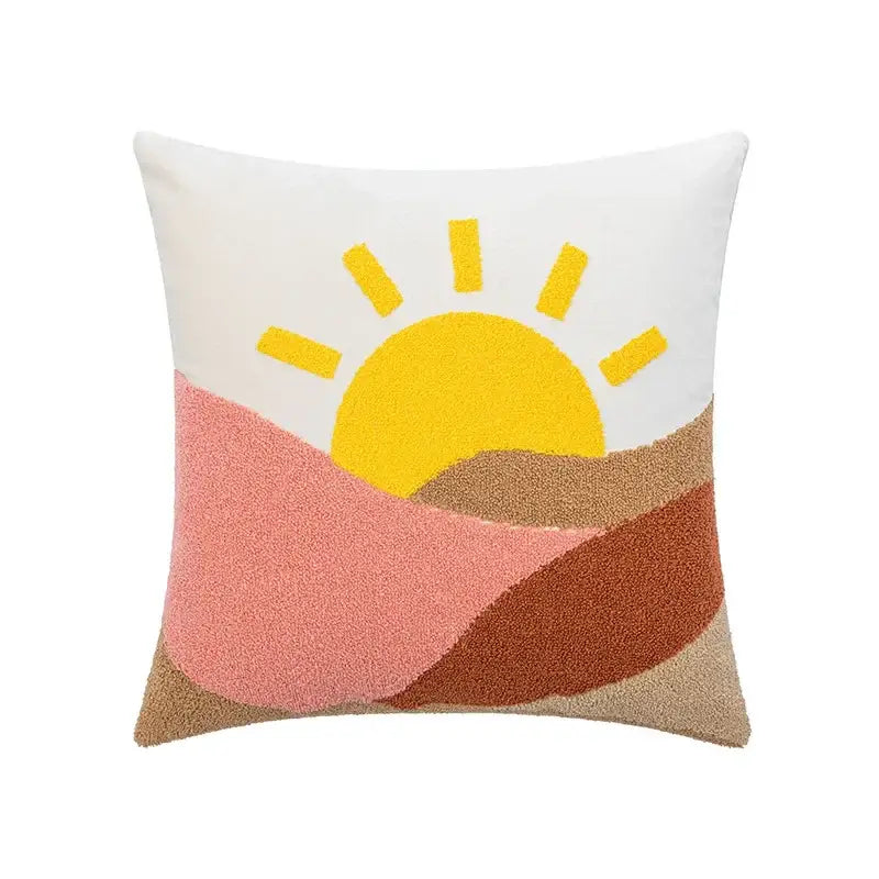 Abstract embroidery soft velvet cushion cover living room pillow