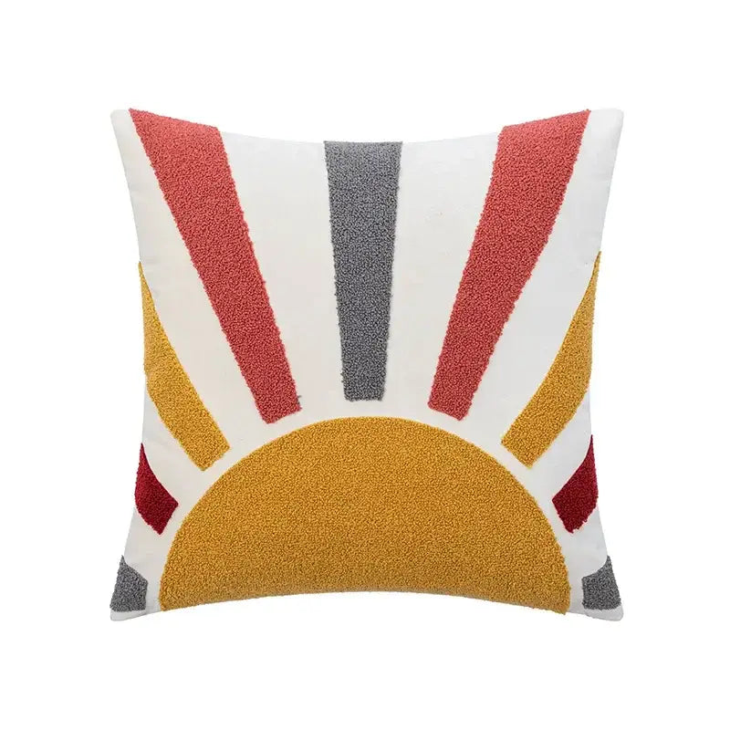 Abstract embroidery soft velvet cushion cover living room pillow