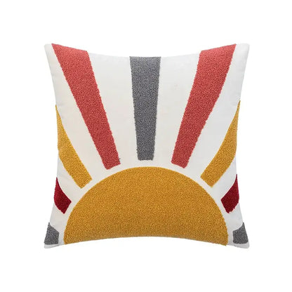 Abstract embroidery soft velvet cushion cover living room pillow