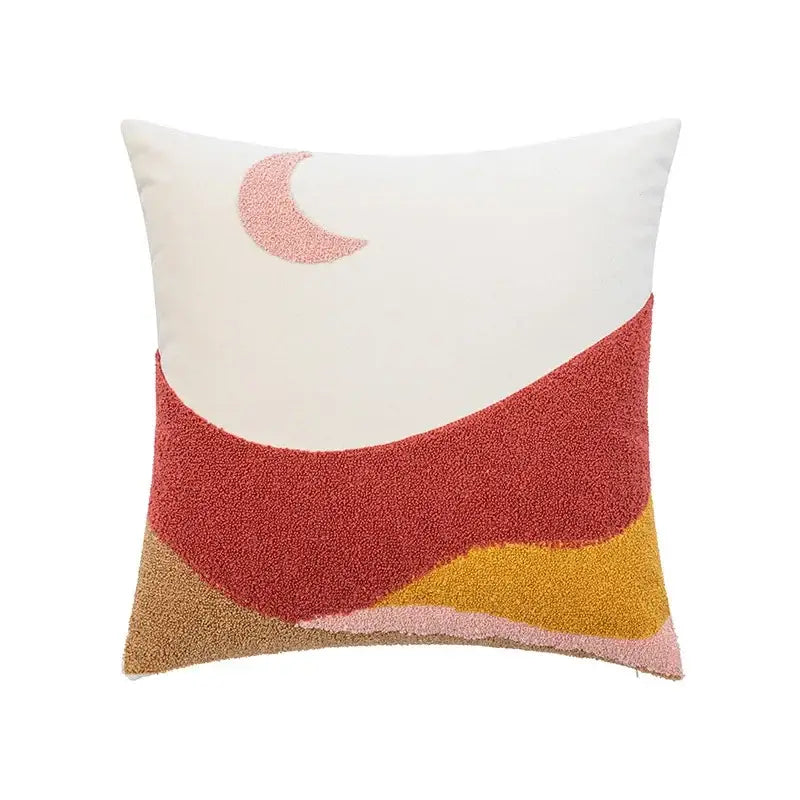 Abstract embroidery soft velvet cushion cover living room pillow