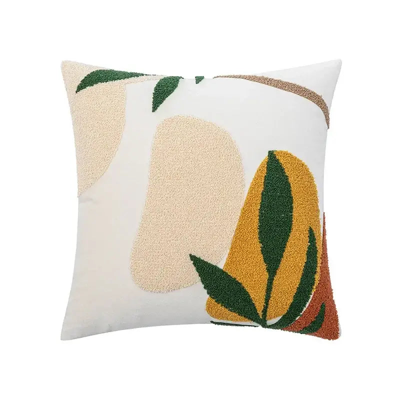 Abstract embroidery soft velvet cushion cover living room pillow
