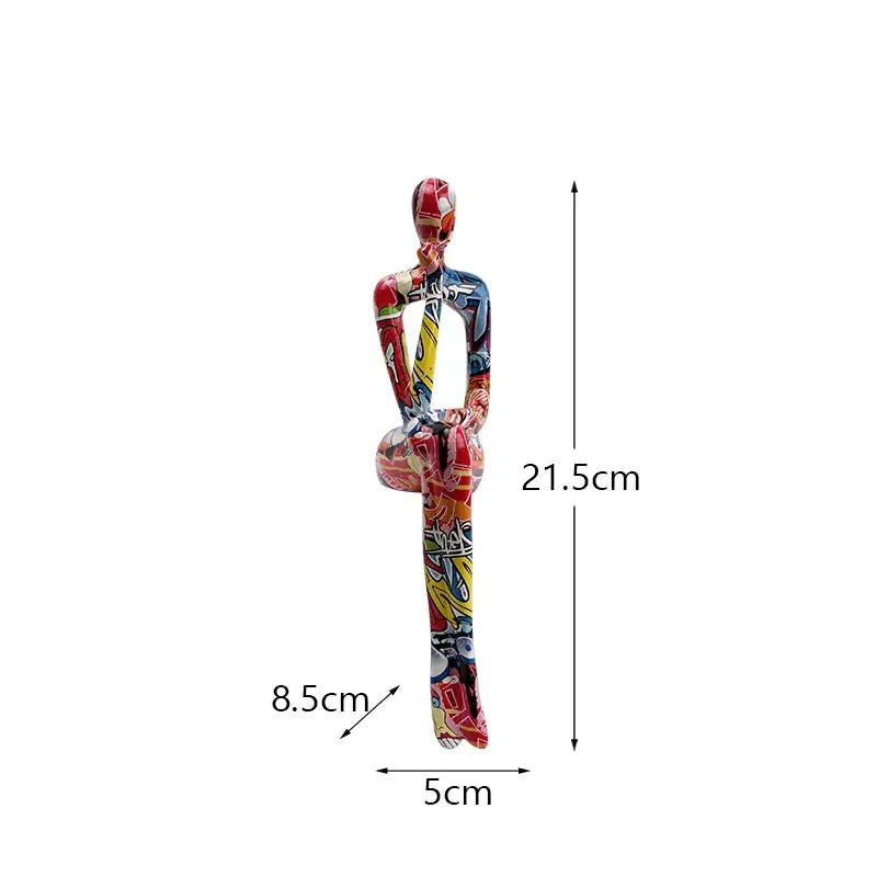 Modern pop art abstract figurine – living room graffiti decor