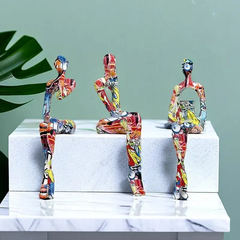 Modern pop art abstract figurine – living room graffiti decor