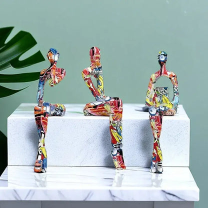 Modern pop art abstract figurine – living room graffiti decor