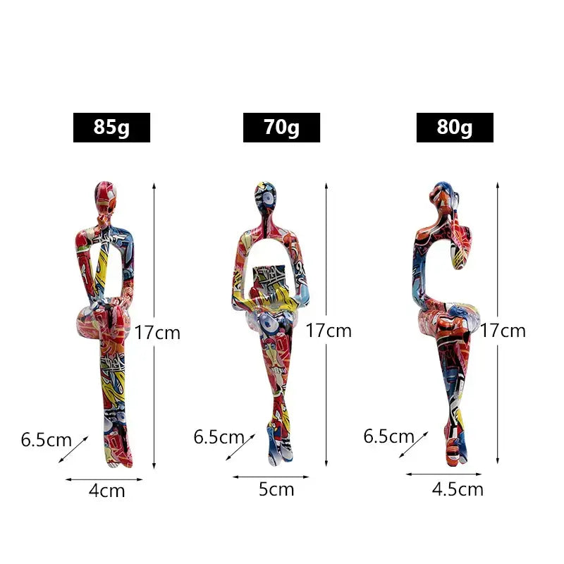 Modern pop art abstract figurine – living room graffiti decor