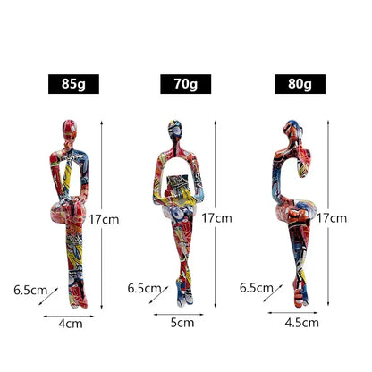 Modern pop art abstract figurine – living room graffiti decor