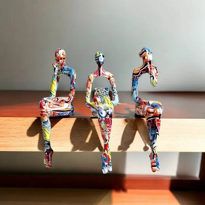 Modern pop art abstract figurine – living room graffiti decor