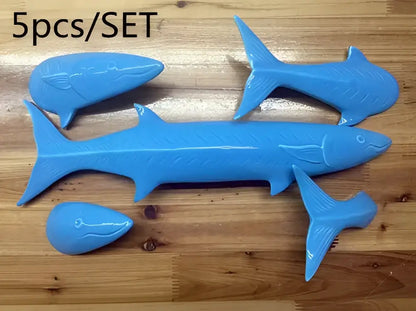 Abstract white shark fish ceramic wall decoration childrens room