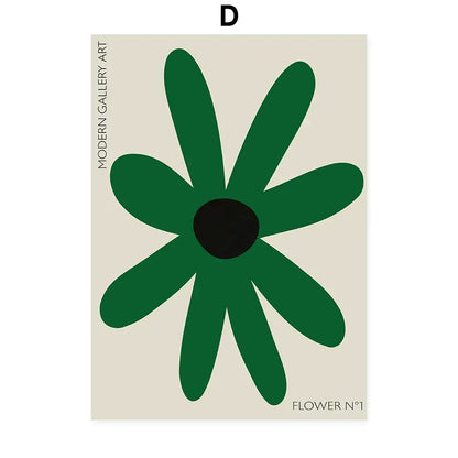 DecorBites™ Abstract Flowers Wall Art Print Canvas Decor