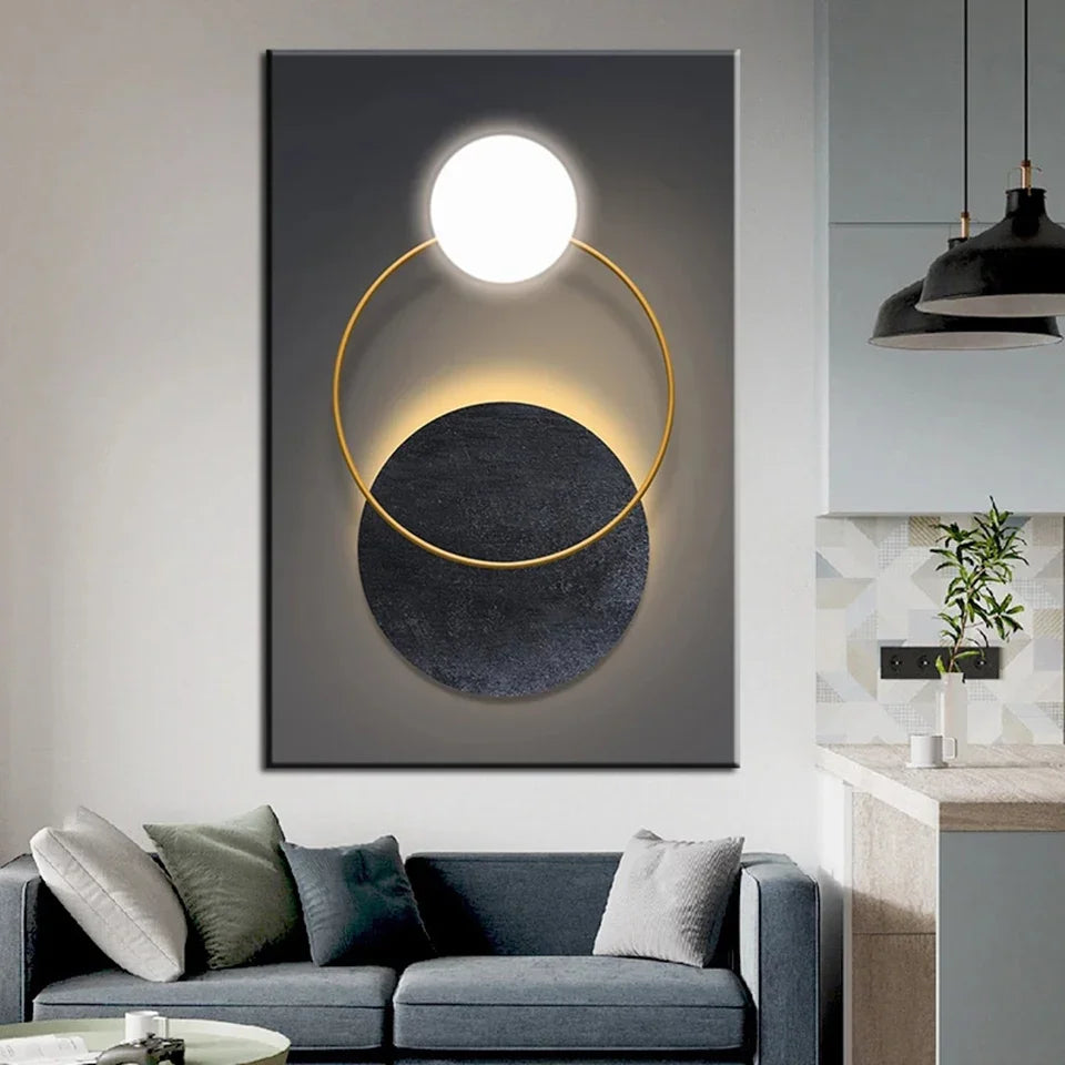 DecorBites™ Abstract Geometric 3-Piece Luxury Canvas Wall Art