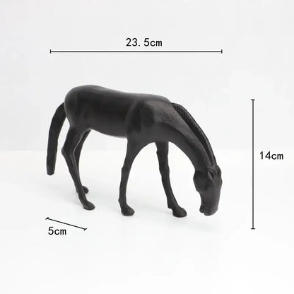 abstract horse iron sculpture set living room metal decor