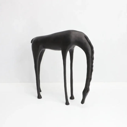 abstract horse iron sculpture set living room metal decor