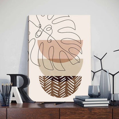 DecorBites™ Abstract Orange Leaf Posters Set - Boho Home Wall Art