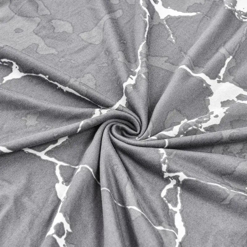 Marble pattern gray & white accent chair cover – living room slipcover