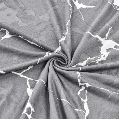 Marble pattern gray & white accent chair cover – living room slipcover