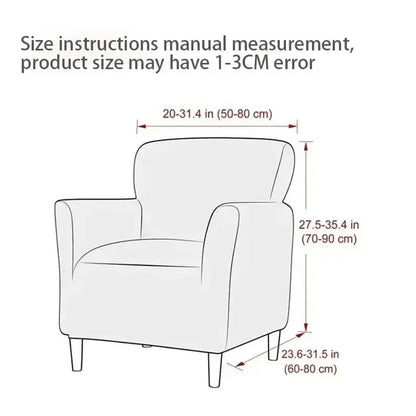 Geometric orange & black accent chair cover – living room slipcover
