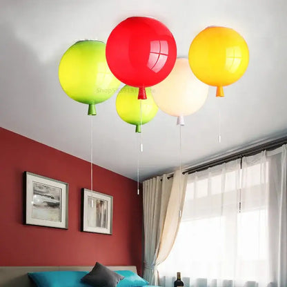 Vibrant acrylic balloon ceiling light – kids bedroom decor