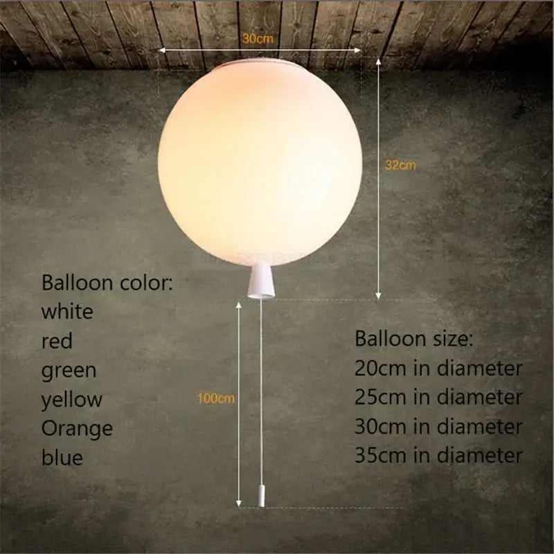 Vibrant acrylic balloon ceiling light – kids bedroom decor