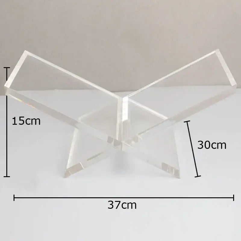 Modern acrylic bookshelf with marble base living room magazine holder