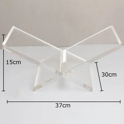 Modern acrylic bookshelf with marble base living room magazine holder