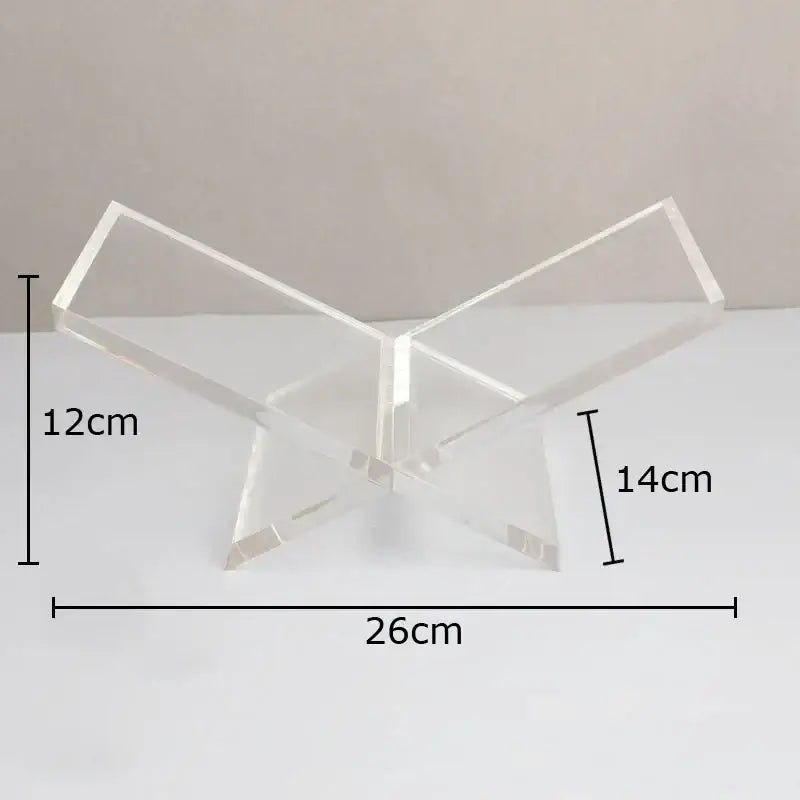 Modern acrylic bookshelf with marble base living room magazine holder