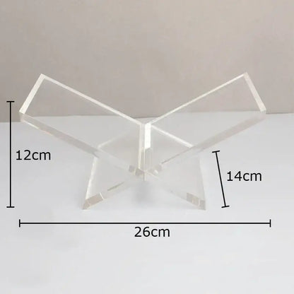Modern acrylic bookshelf with marble base living room magazine holder