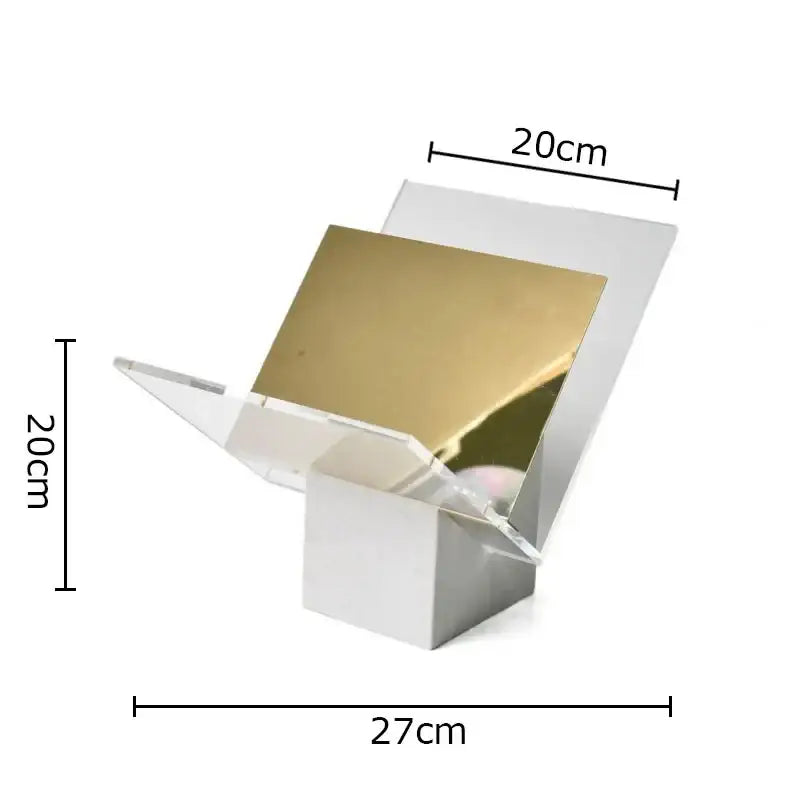 Modern acrylic bookshelf with marble base living room magazine holder