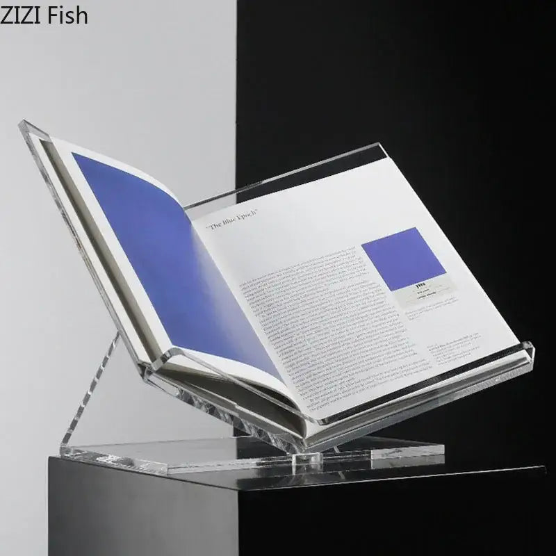 Modern acrylic bookshelf with marble base living room magazine holder