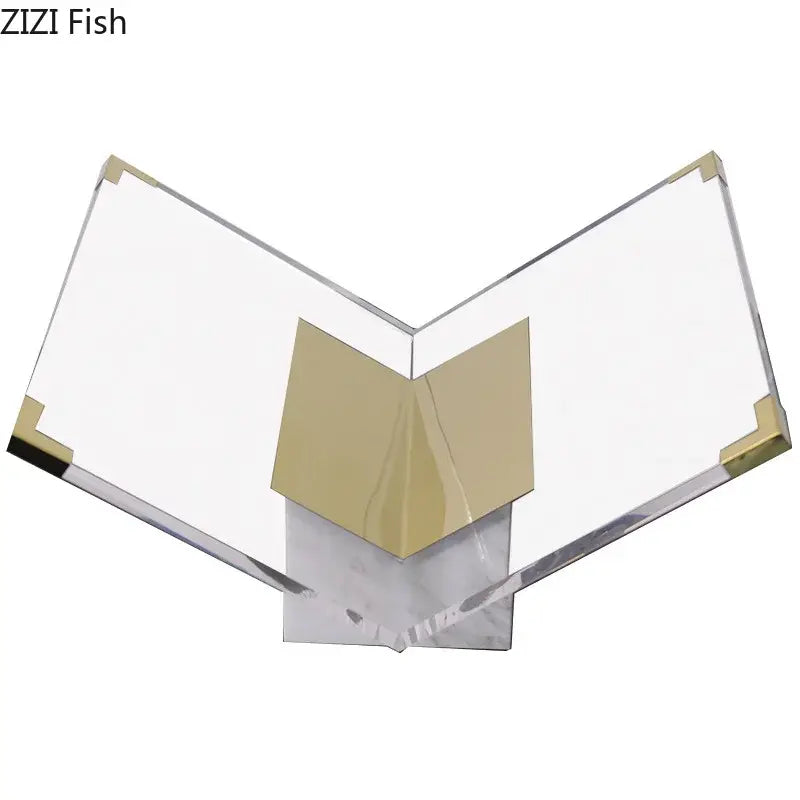 Modern acrylic bookshelf with marble base living room magazine holder