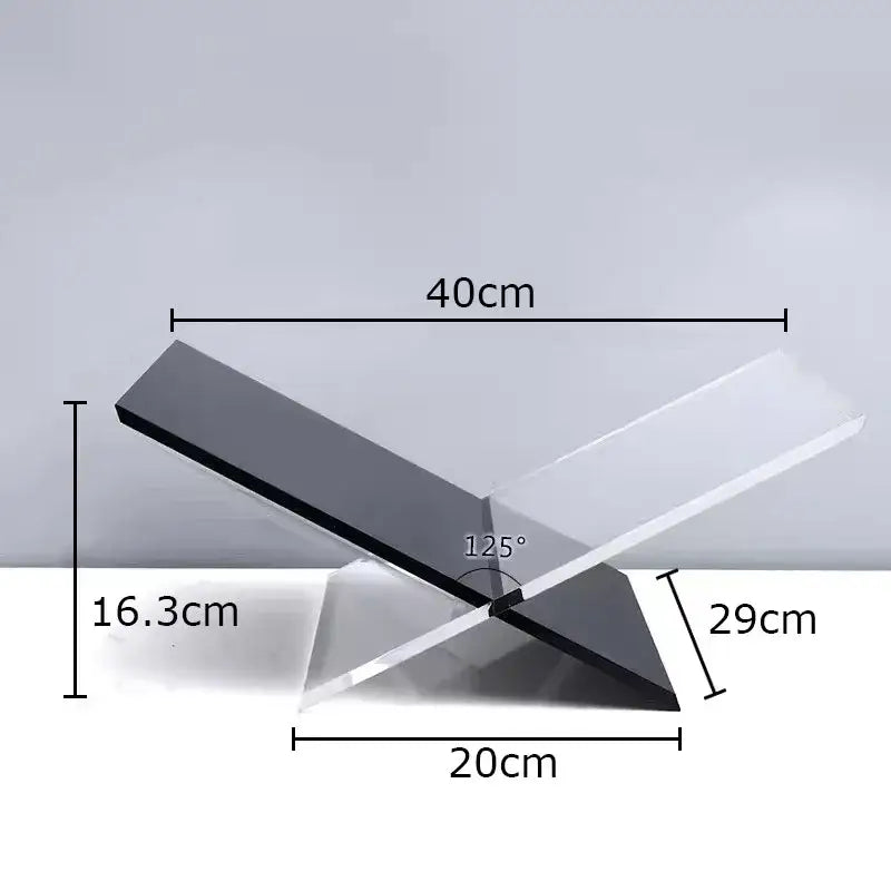Modern acrylic bookshelf with marble base living room magazine holder