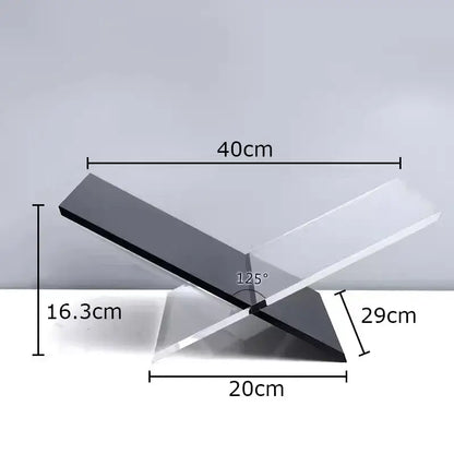 Modern acrylic bookshelf with marble base living room magazine holder