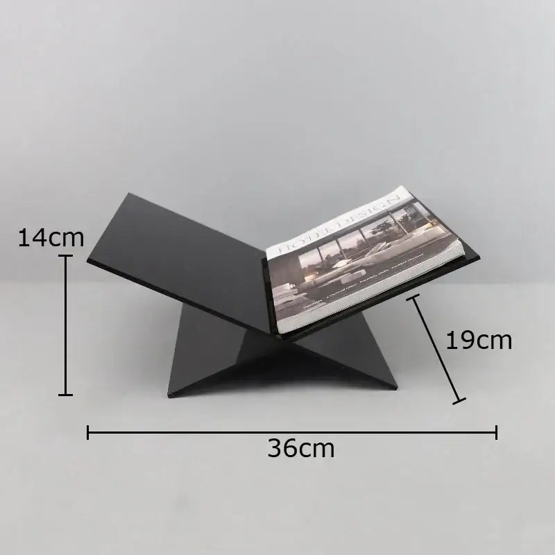 Modern acrylic bookshelf with marble base living room magazine holder