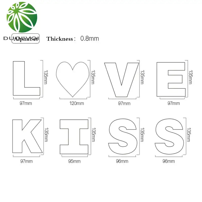 Acrylic cake decorating stencil set for kitchen number cakes