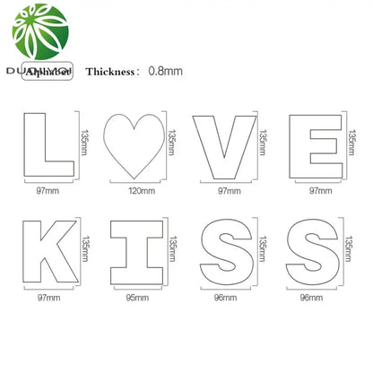Acrylic cake decorating stencil set for kitchen number cakes