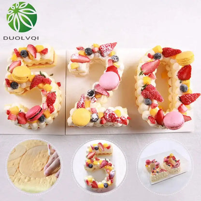 Acrylic cake decorating stencil set for kitchen number cakes