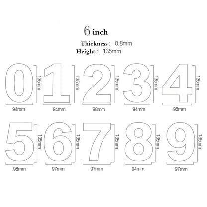 Acrylic cake decorating stencil set for kitchen number cakes