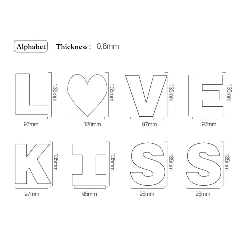 Acrylic cake decorating stencil set for kitchen number cakes