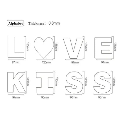 Acrylic cake decorating stencil set for kitchen number cakes