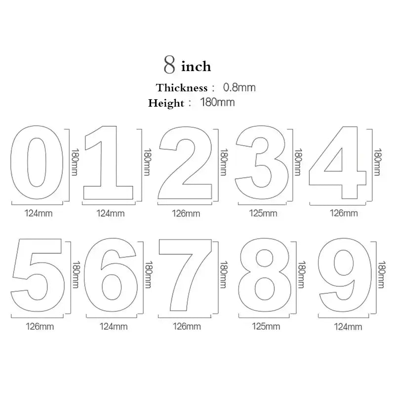 Acrylic cake decorating stencil set for kitchen number cakes