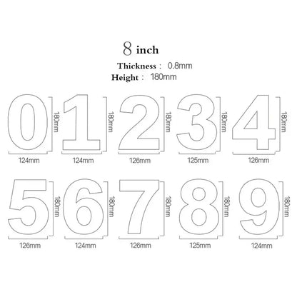 Acrylic cake decorating stencil set for kitchen number cakes