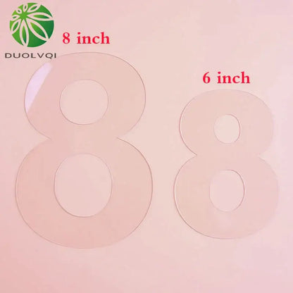 Acrylic cake decorating stencil set for kitchen number cakes