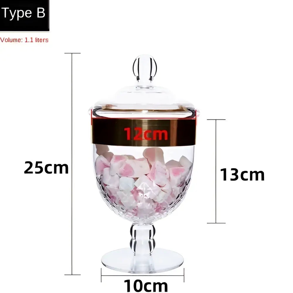 Modern gold rim acrylic candy jar set kitchen food storage