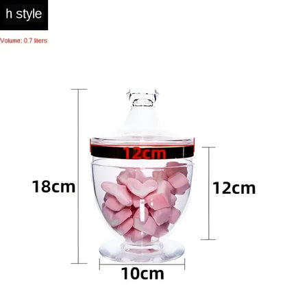 Modern gold rim acrylic candy jar set kitchen food storage