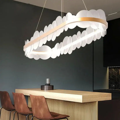 Modern gold acrylic ceiling chandelier for dining room cloud light