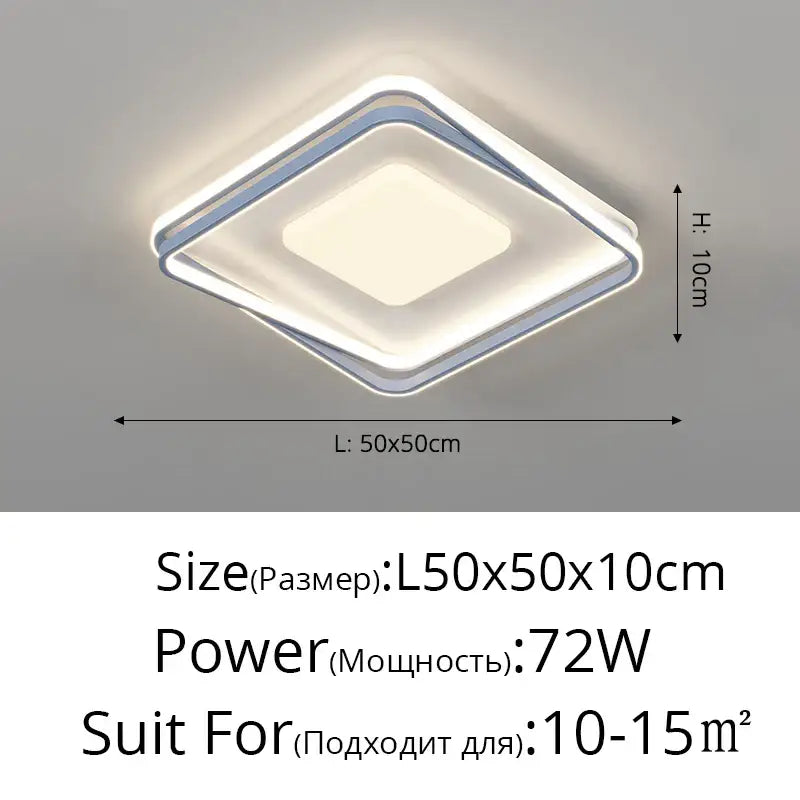 Minimalist acrylic chandelier living room rectangular light