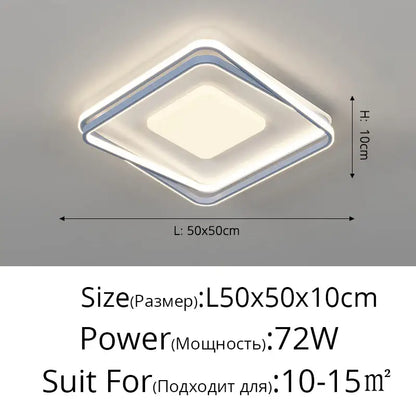 Minimalist acrylic chandelier living room rectangular light